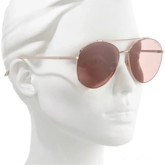 Tom Ford Cleo 59mm Round Aviator Sunglasses